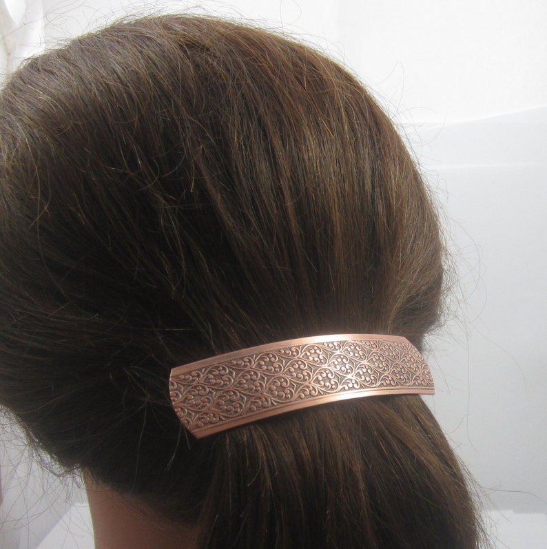 Big Hair 100mm French Barrette Thick Hair Barrette Scroll Etsy