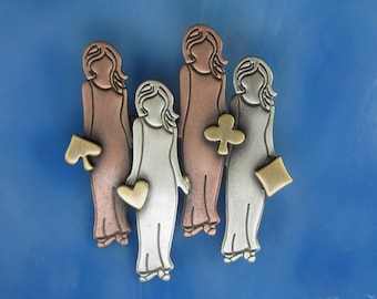 CARD PLAYER GIFT- Girls Playing Bridge- Girls Playing Cards- Card Players