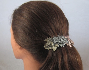 Western Concho Barrette for Thick Hair, Silver Concho Hair  display picture 1