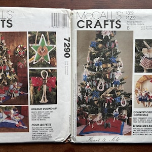 Vintage (1990&#39;s) Western Style Cowboy Sewing Patterns ~~ Boot Stockings, Farm Animal + Bandana Ornaments, Stars, Cowboy Boots & Hats