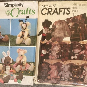 Vintage UNCUT McCall&#39;s/Simplicity Craft Sewing Patterns~~Stuffed Bears & Their Clothes/Costumes~~Christmas, Wedding, Baby, Victorian, Sailor