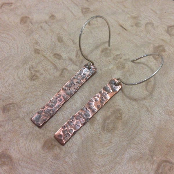 Recycled Copper Straight Dangles