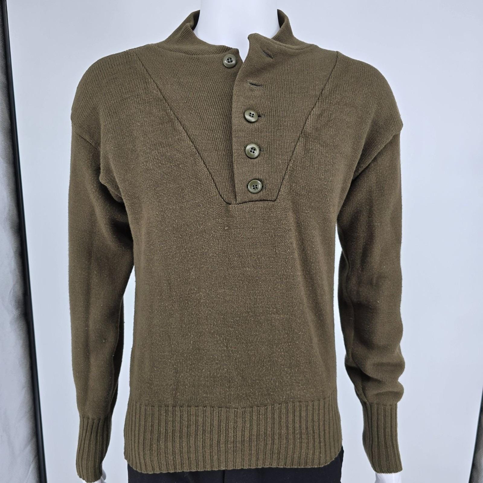 Vintage Army Sweater - Etsy