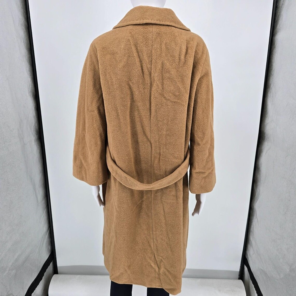 Vintage 1960s USA Union Made Tan/Camel Bouclé Wool Single-breasted Coat (L), photo 2 sur 5