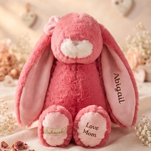 Plush Dusty Rose Bunny - Etsy