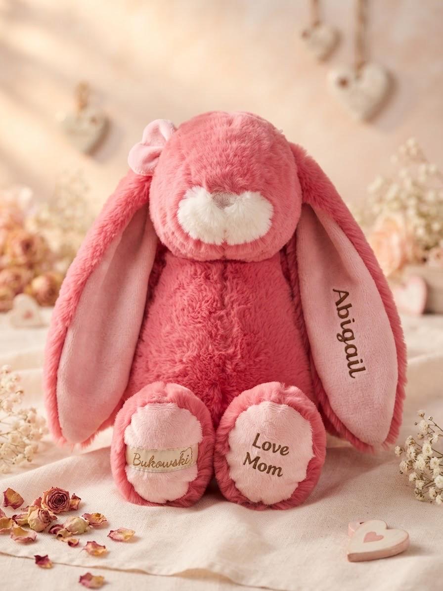 Plush Dusty Rose Bunny - Etsy