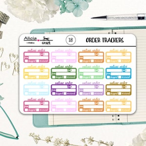 Bestel Trackers / afdrukbare Planner Stickers / voor Erin Condren, gelukkig Planner, Traveler's Notebooks, kogel tijdschriften