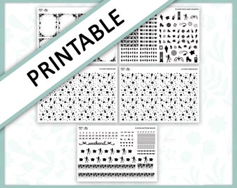 Eleven / Printable Foil Ready Planner Stickers Bundle / pour Erin Condren, Happy Planner, Traveler’s Notebooks, Bullet Journals