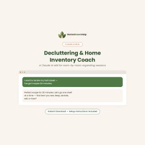Claude AI Skill | Decluttering & Home Inventory Coach, Room-by-Room Organizing Assistant