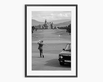 Affiches de golf, poster Range Rover, décoration murale de luxe, tirages photographiques, décoration en noir et blanc