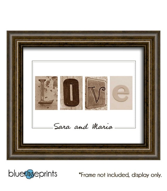 Items similar to Personalized Printable Wall Art DIY Engagement