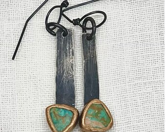 Turquoise Earrings - Authentic Turquoise - Sterling Silver