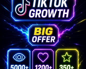 TikTok Growth Packages VIP | 5000+ Views, 1200+ Likes, 350 Favorites