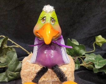 Halloween Vulture Ceramic handpainted glittery feathers trick or treat fall harvest 50th Birthday 60th Birthday