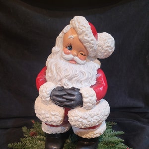 Ceramic Santa 1970s - Etsy