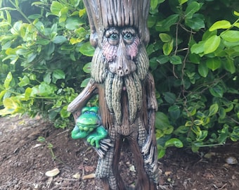 Treeman the Ent Planter 17" tall handpainted ceramic planter Perfect for inside or out glazed inside with a drain hole in the bottom