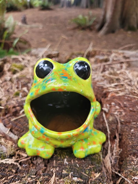 その他 FROG STYLE/POTTERY BANK 2 Retro Ceramic Frog Scrubby Sponge Holder Vintage Mold Toad Kitchen