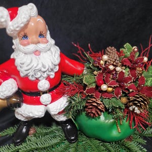 1970s Ceramic Santa With Bag - Etsy