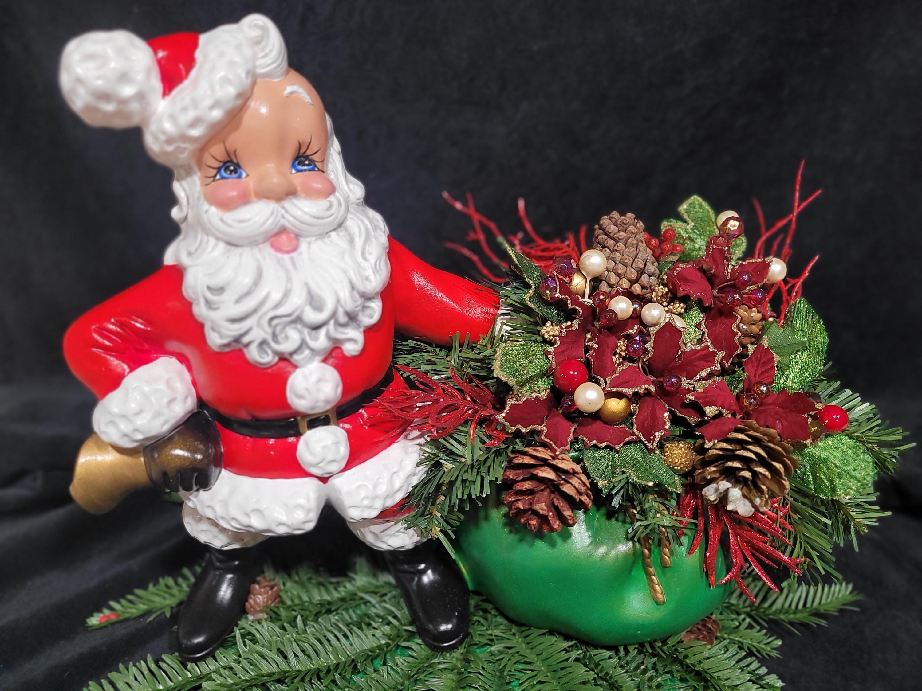 1970s Ceramic Santa With Bag - Etsy