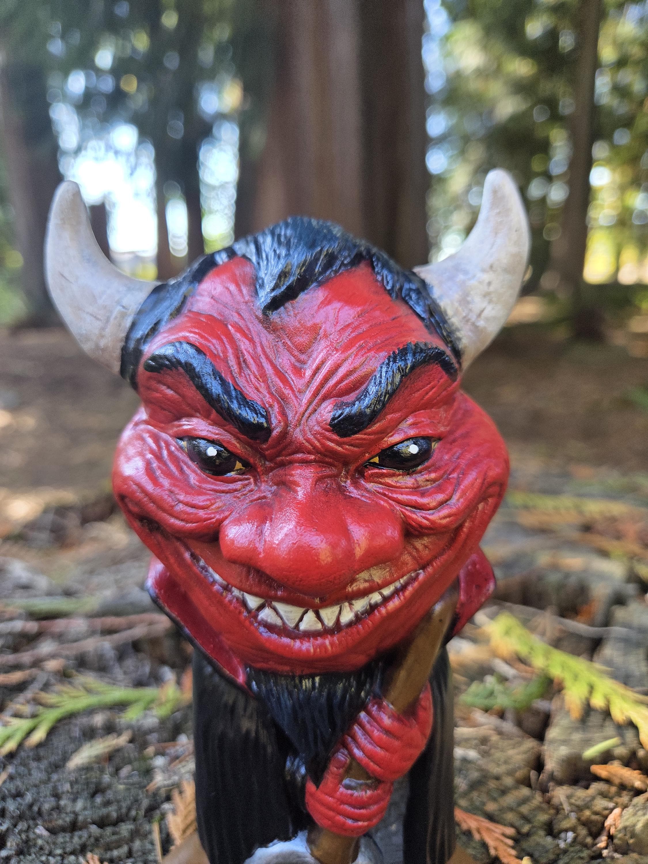 Halloween Big Head Devil Hand Painted Ceramic Trick or Treat - Etsy