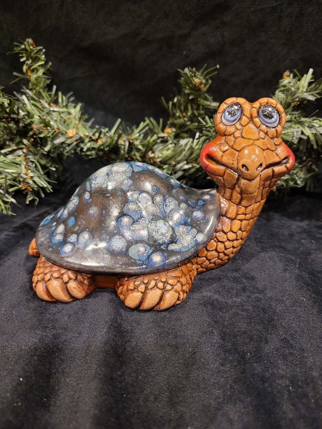 Turtle Hand Painted Glazed With Vintage Glaze Used on the Shell - Etsy