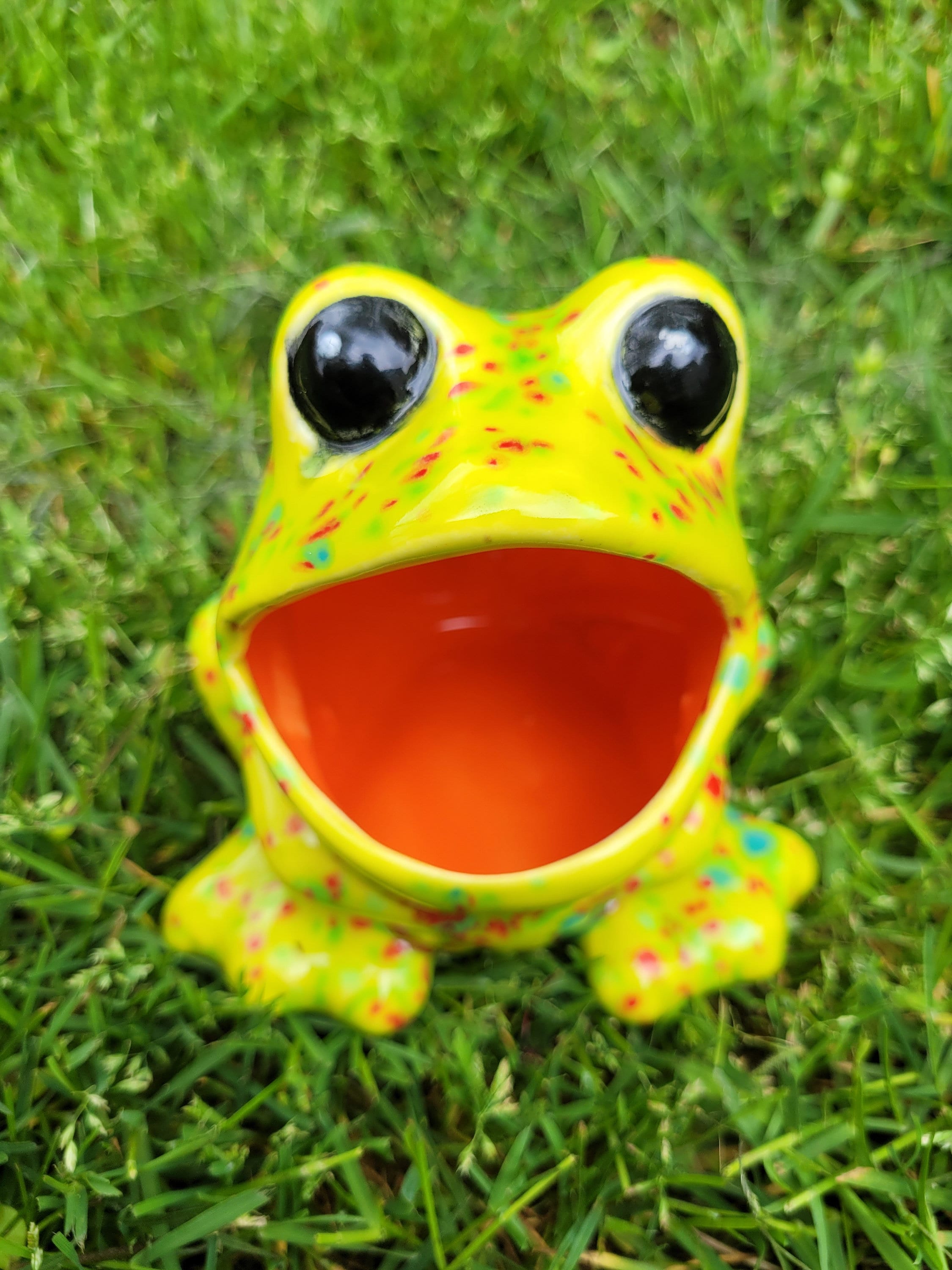 Retro Ceramic Frog Scrubby Sponge Holder Vintage Mold Toad Kitchen