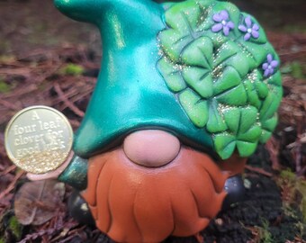 St Patrick's Day shamrock Leprechaun with a pot of gold
