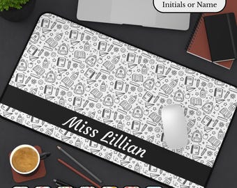 Personalisierte Schreibtischunterlage fürs Klassenzimmer | Individuell gestaltete Schreibtischunterlage mit Namen | Schreibtischmatte aus Neopren – das perfekte Geschenk