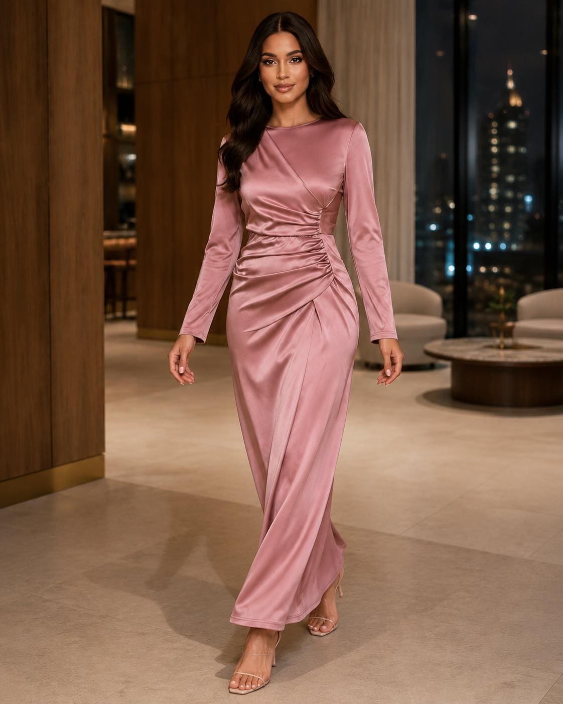 etsy dusty rose bridesmaid dress Maxi Details Silhouette
