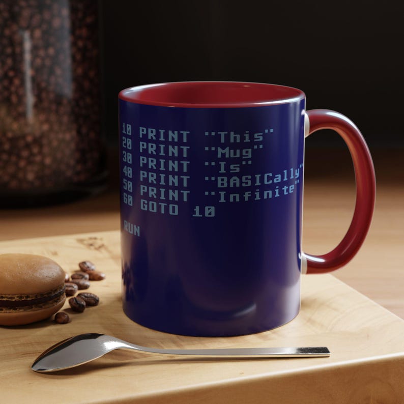 BASIC Code Infinite Loop Mug Accent Coffee Mug | 11oz 15oz image 18