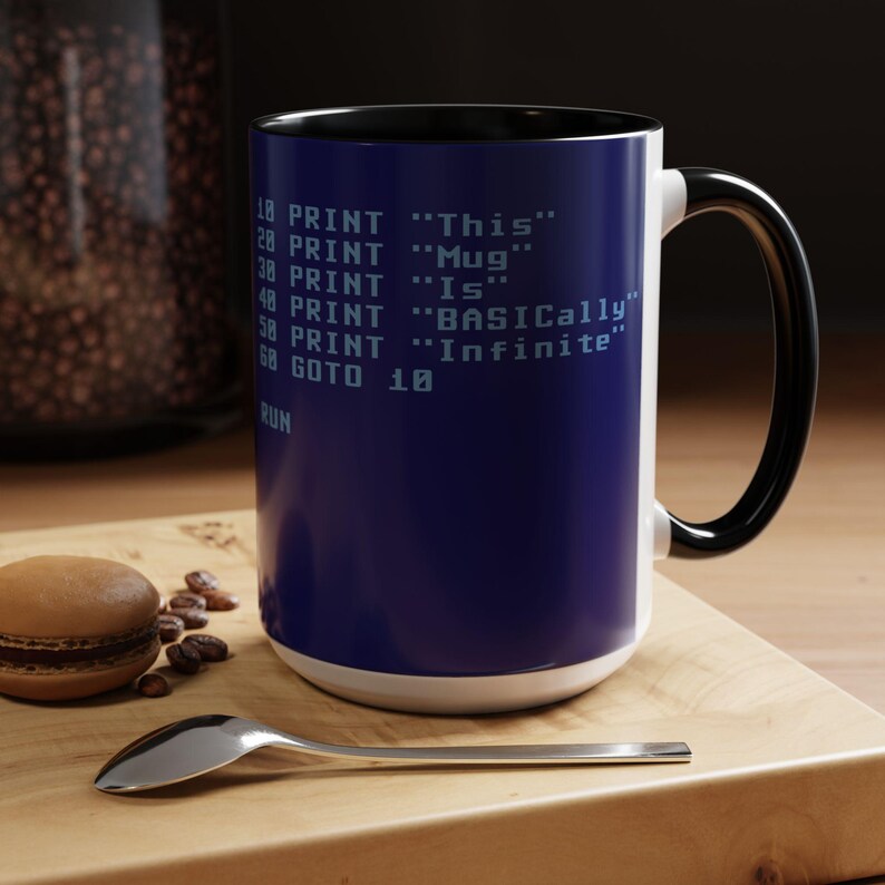 BASIC Code Infinite Loop Mug Accent Coffee Mug | 11oz 15oz image 5