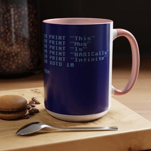 BASIC Code Infinite Loop Mug Accent Coffee Mug | 11oz 15oz image 7