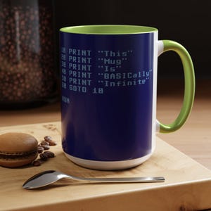 BASIC Code Infinite Loop Mug Accent Coffee Mug | 11oz 15oz image 19