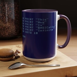 BASIC Code Infinite Loop Mug Accent Coffee Mug | 11oz 15oz image 17