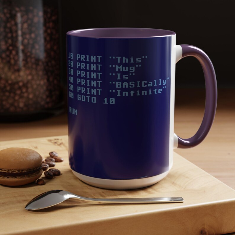 BASIC Code Infinite Loop Mug Accent Coffee Mug | 11oz 15oz image 17