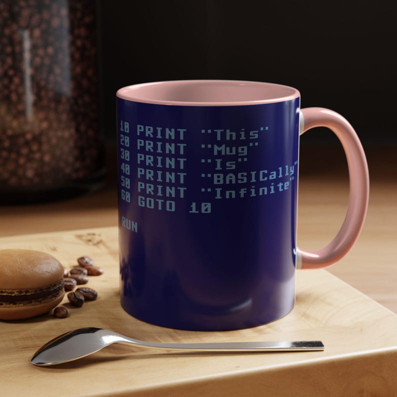 BASIC Code Infinite Loop Mug Accent Coffee Mug | 11oz 15oz image 3