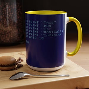 BASIC Code Infinite Loop Mug Accent Coffee Mug | 11oz 15oz image 14