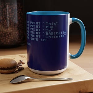 BASIC Code Infinite Loop Mug Accent Coffee Mug | 11oz 15oz image 20