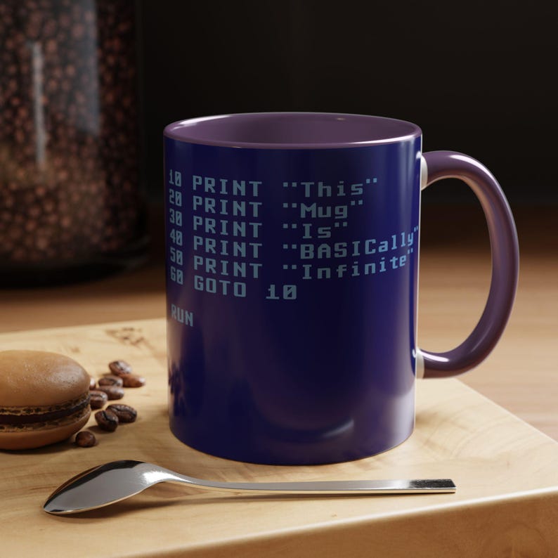 BASIC Code Infinite Loop Mug Accent Coffee Mug | 11oz 15oz image 16
