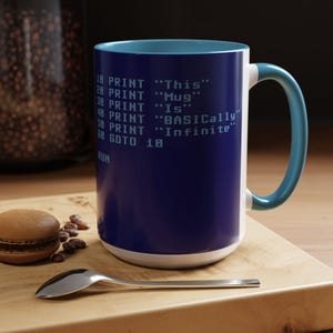BASIC Code Infinite Loop Mug Accent Coffee Mug | 11oz 15oz image 10