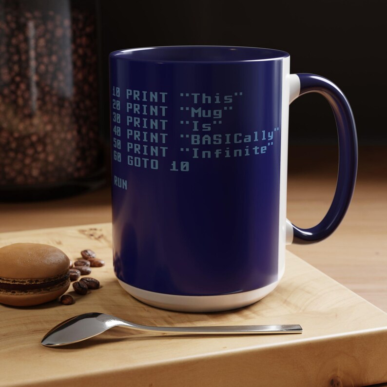 BASIC Code Infinite Loop Mug Accent Coffee Mug | 11oz 15oz image 6