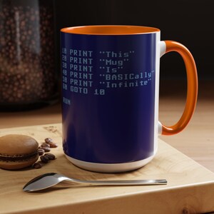 BASIC Code Infinite Loop Mug Accent Coffee Mug | 11oz 15oz image 13