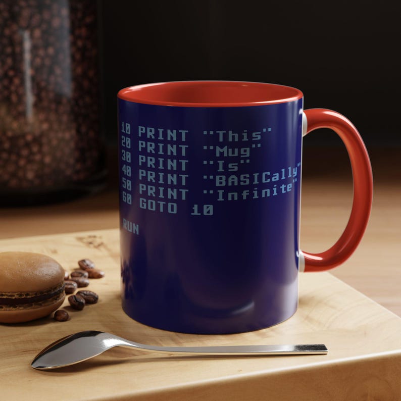 BASIC Code Infinite Loop Mug Accent Coffee Mug | 11oz 15oz image 4