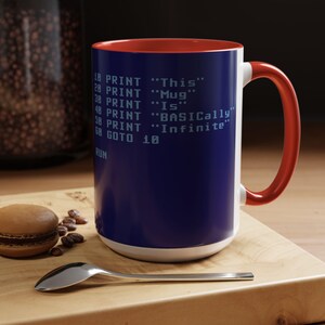 BASIC Code Infinite Loop Mug Accent Coffee Mug | 11oz 15oz image 8
