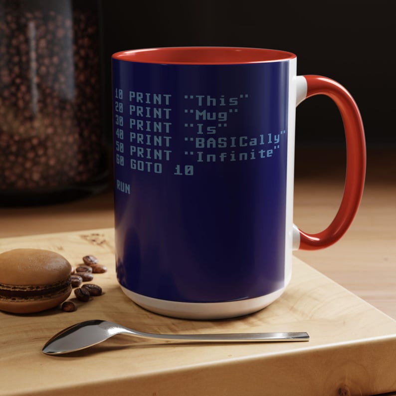BASIC Code Infinite Loop Mug Accent Coffee Mug | 11oz 15oz image 8