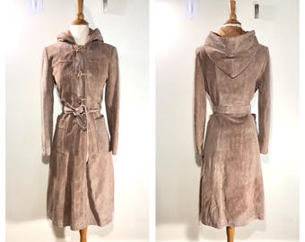 Long Suede Coat - Etsy