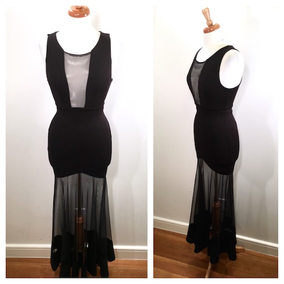 Black bodycon gown hot sale