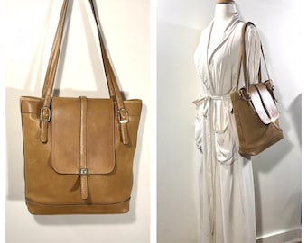 Vintage Courreges Bag Large Brown Leather Andre Courreges Paris Flap Carryall Vintage Leather Computer Bag Large Designer Shoulder Bag