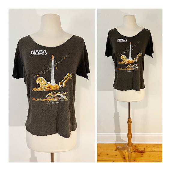 Vintage 1980s NASA T-Shirt Small Cotton Graphic T