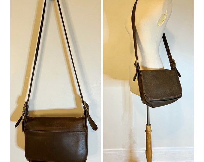 80's Black Leather Crossbody Bag by Coach main image 1